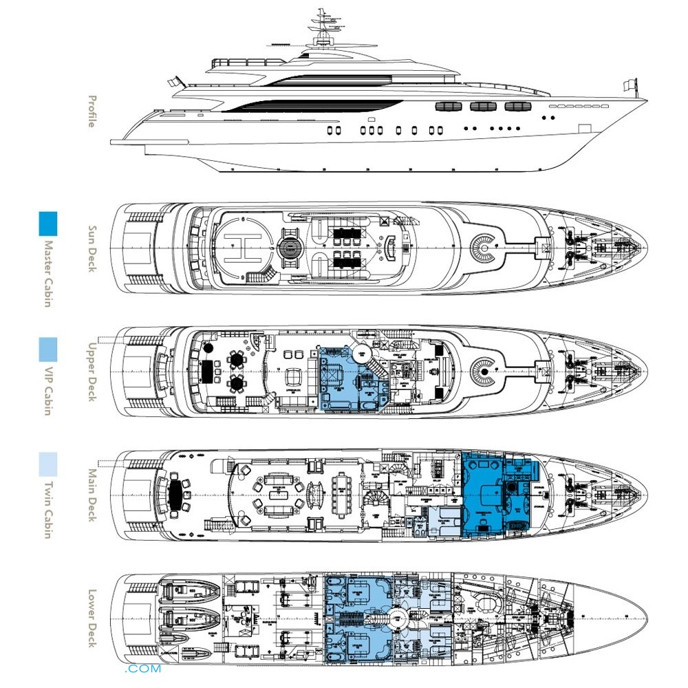Neiro Yacht Layout - Golden Yachts Motor superyachts.com