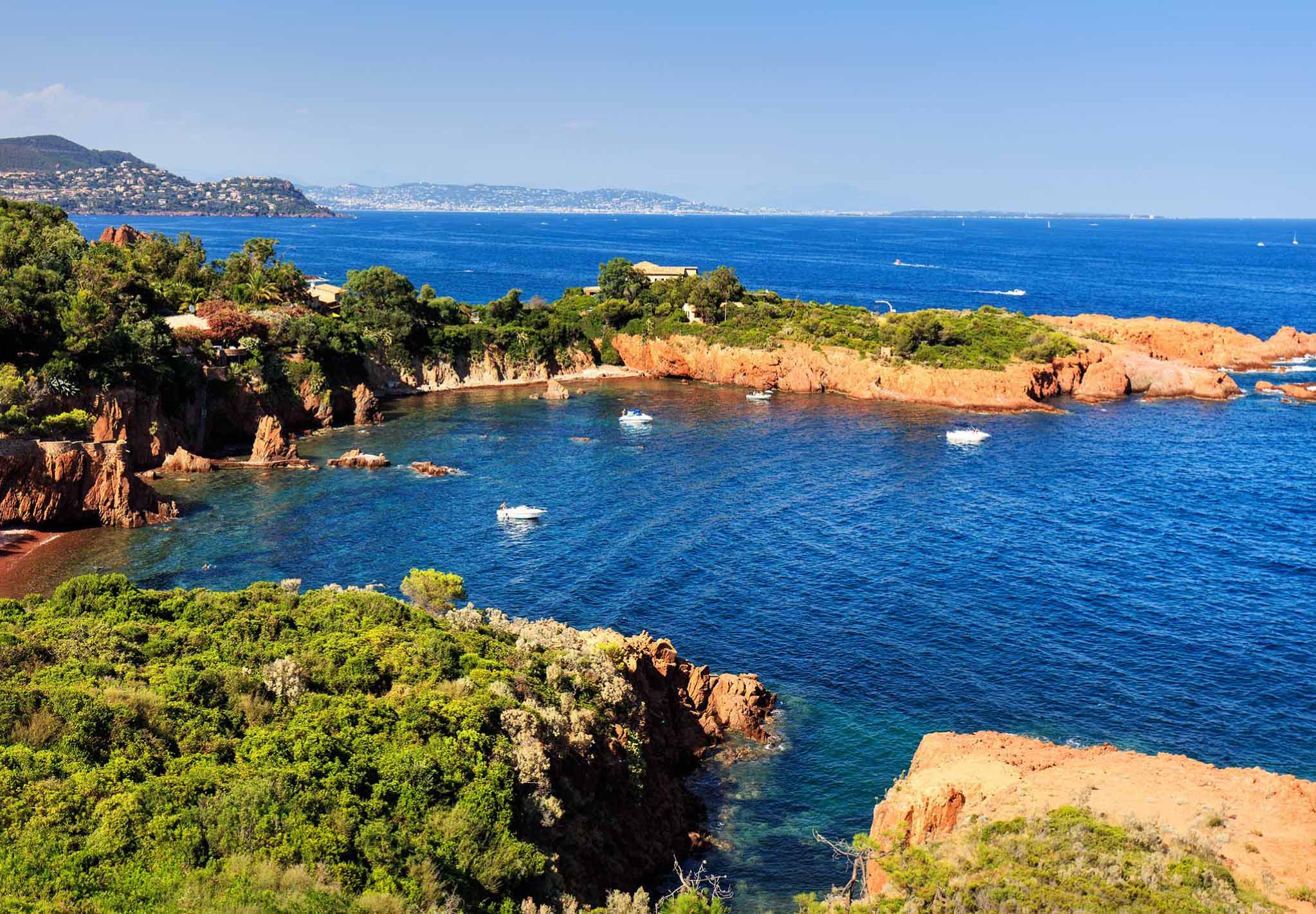 Mountainous coastline in the West Mediterranean